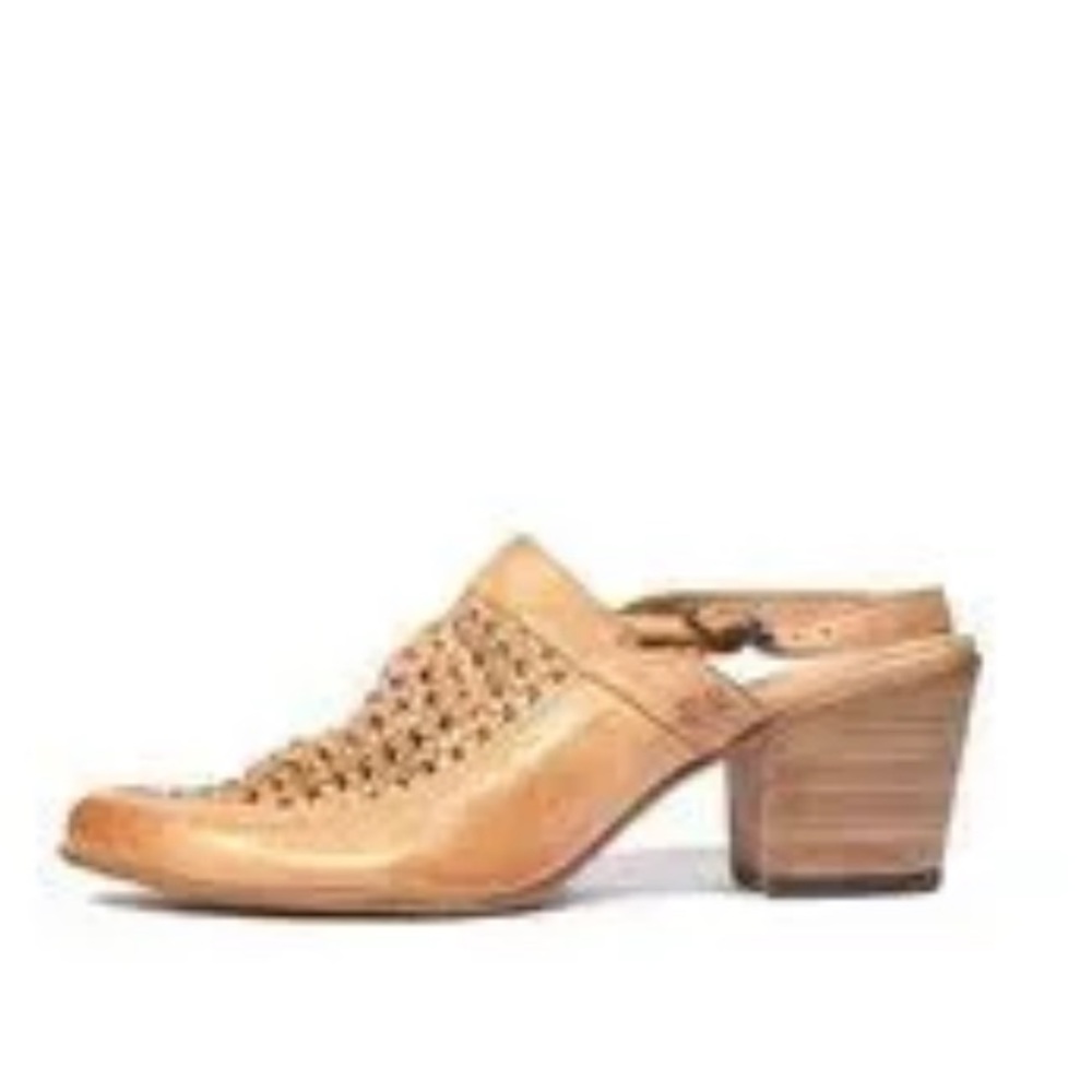 ❤️… Bed Stu boot Rustic Tan Leather Woven Bettina Mule 11 - Picture 3 of 4